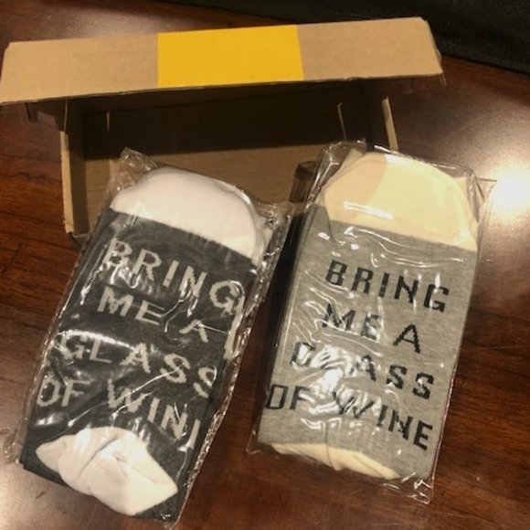 Bring Me A Glass Of Wine Socks - pair - Picture 1 of 7